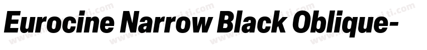 Eurocine Narrow Black Oblique字体转换